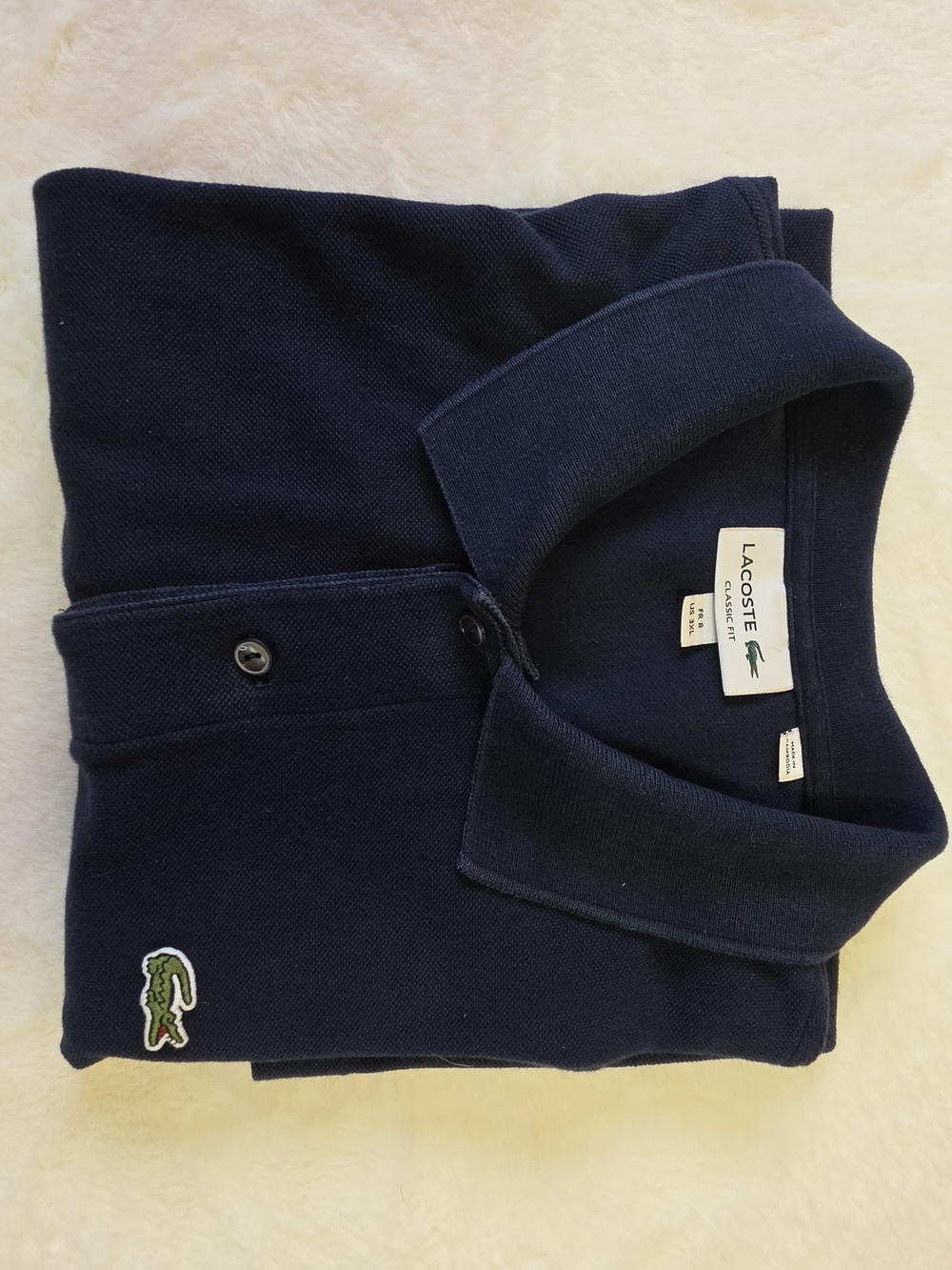 Lacoste Men’s Navy Pique Polo Sweater